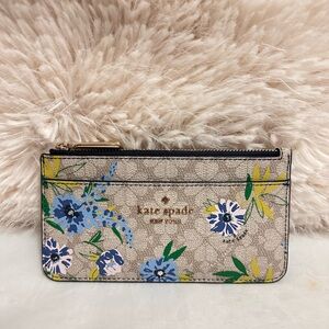Kate Spade spade flower floral large slim card holder